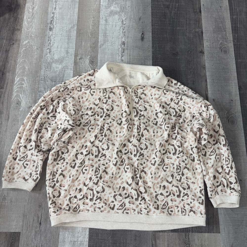 💐Aerie Cream and Tan Knit Sweater